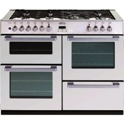 Belling DB4110DF Dual Fuel Range Cooker in White